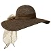 51fG0P dibL. AA75  Ribbon Band ML Wide Brim Straw Hat   Brown W35S25D