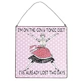 Gin and Tonic Diet Metal Wall Sign