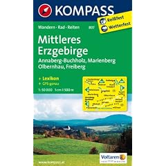 Mittleres Erzgebirge 1 : 50 000: Wanderkarte mit Kurzf�hrer und Radwegen. GPS-genau
