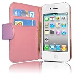 Originale Cadorabo! Premio custodia pelle contro Iphone 4 e 4S rosa