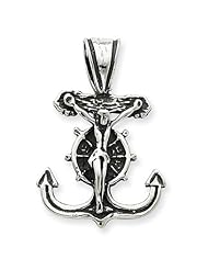 Sterling Silver Oceanic MarinerS Cross Pendant