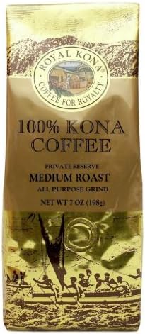 Hawaiian Deluxe Gift Set Royal Kona Coffee Ground 100% Pure Kona Medium 2 Bags & 2 Coffee Mugs #2 and Hawaiian Sun Pancake Mix Pineapple Coconut 2 Bags & 2 Bottles Maui Jelly Factory Macadamia Nut Pancake Syrup