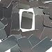 Sequin Long Rectangle 1.5 inch Hematite Shiny Gray Metallic Couture Loose Paillettes. Made in USA.