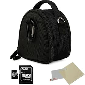 BLACK Mini Slim Compact Protective Travel Digital Camera Carrying Case with Accessory Compartment For Canon Power-Shot IXUS 210 ELPH SD3500 IS IXY 10S ( PC1467 ) / 300 HS ELPH SD4000 IS IXY 30S ( PC1473 ) / 1000 HS ELPH SD4500 IS IXY 50S / 310 HS ELPH 500 HS IXY 31S / 230 HS ELPH 310 HS IXY 600F / 7
