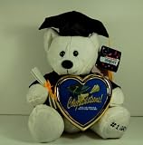 Black CAP Graduation White Teddy Bear Plush Gift with 10 Frame