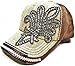 Womens Olive & Pique Two Tone Baseball Cap Extra Fancy Rhinestone Fleur de Lis