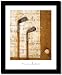Vintage Golf Putter Decor Framed Art Print Picture
