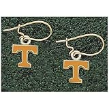 Logo Art Tennessee Volunteers 10K Gold Team Font 3/8 Dangle Earrings