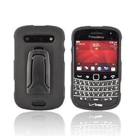 Black Original Body Glove Snap-On Hard Plastic Case w Detachable Kickstand Belt Clip, CRC92179 For Blackberry Bold 9930,... by 