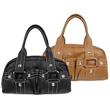 Angie & Lola Double Strap Leather Fashion Handbag