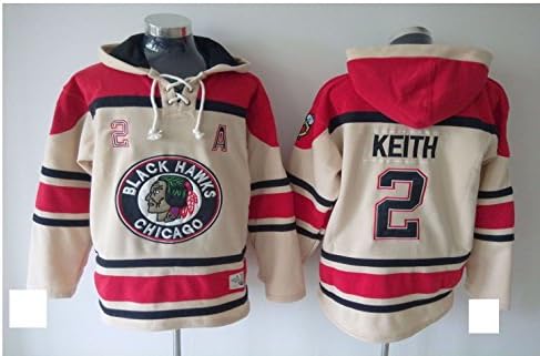 Mens Chicago Blackhawks Men's Home Jerseys Beige #2 Size M