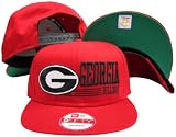Georgia Bulldogs Red Snapback Adjustable Plastic Snap Back Hat / Cap