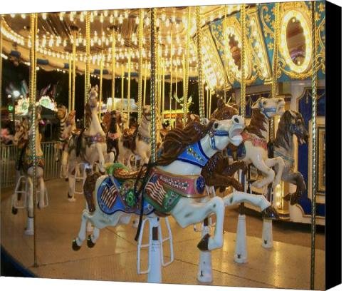 Carousel Horse 3 Canvas Print / Canvas Art - Artist Anita Burgermeister