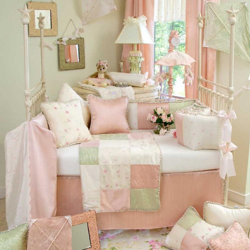 Meadow 5 Piece Baby Crib Bedding Set with Floral Pillow by Glenna Jean product image