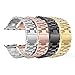 HUANLONG Compatible with Apple Watch Band, Solid Stainless Steel Metal Replacement Watchband Bracelet with Compatible with iWatch Series 1/2/3/4(Rosegold3 38mm)