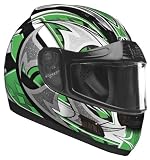 Vega Altura Green Shuriken Graphic Small Snowmobile Full