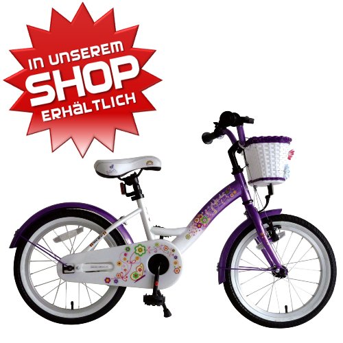 bike*star 40.6cm (16 Zoll) Kinder-Fahrrad - Farbe Pink & Weiß