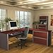 Bestar Connexion Corner Computer Desk - Bordeaux and Slate