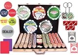1000 Clay 11.5 gr. Casino Poker Chips Set Las Vegas Style