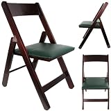 Home Accessories Upholstered And Padded Natural Wood Folding Chair.