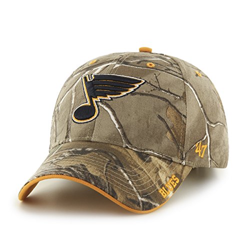 NHL St. Louis Blues Frost MVP Adjustable Hat, One Size, Realtree Camouflage