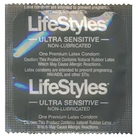 Lifestyles Ultra Sensitive Non-Lubricated Condoms 48 Pack