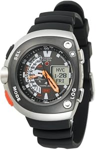 Citizen Men's JV0030-01E Eco-Drive 20th Anniversary Aqualand Black Imperial Dive Watch