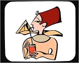 Mouse Pad with can, egypt, beverage, drink, soda, straw, woman, pyramid