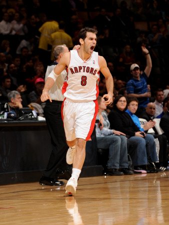 Philadelphia 76ers v Toronto Raptors: Jose Calderon Photographic Poster Print by Ron Turenne, 12x16