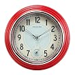 Retro Kitchen Wall Clock - Red