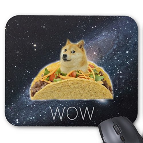 Dearhouse Office Gaming Mouse Pad Funny Doge In Chicken Rolls 9x7inches