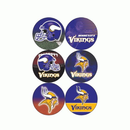 NFL Button-Set 6er Pack Minnesota Vikings