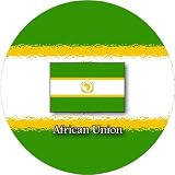 58mm Round Badge Style Fridge Magnet African Union Flag