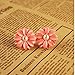 HuaYang Sweet Lovely Pink Daisy Flower Pearl 1 Pair Earrings