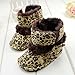 Baby Boots Premium Soft Sole Bow Anti-Slip Mid Calf Warm Winter Infant Prewalker Toddler Snow Leopard Boots 3-12M Itaar (9-12M)