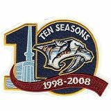 NHL Nashville Predators Logo Patch - 10th Anniversary Logo