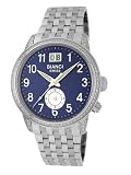 Roberto Bianci Men's 1856DIA_BL Diamond Dual-Time Zone Date Watch