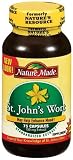Nature Made St. John's Wort Tablets, 150 mg, 75-Count Bottles (Pack of 4)
