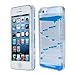 Appbox Flowing Liquid Swimming Magic Maze Transparent Hard 3d Liquid Case Cover Shell for Iphone 5 5s (Blue)