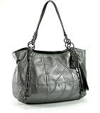 Coach Stitched Leather Alexandra Tote 16234 (Anthracite)