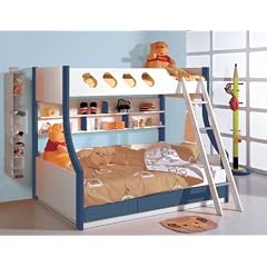 Bett Kinderbett Hochbett Winnie blau