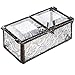 Jewelry Box Clear Glass Keepsake Display Trinket Ring Dish Decorative Double Hinged Lid Heart Accent Vintage Home DÃ©cor Gift for Girl J Devlin Box 294
