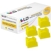 Xerox Phaser 8560 Compatible Yellow 108R00725 Pack of 4 Solid Ink ColorStix Cartridge by LD Products
