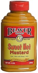 Beaver Brand Sweet Hot Mustard, 13-Ounce Squeezable Bottles (Pack of 6)