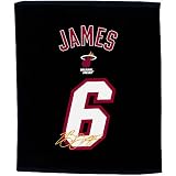 Pro Towel Sports Miami Heat Lebron James 15X18 Player Jersey Rally Towel 11In X 18In