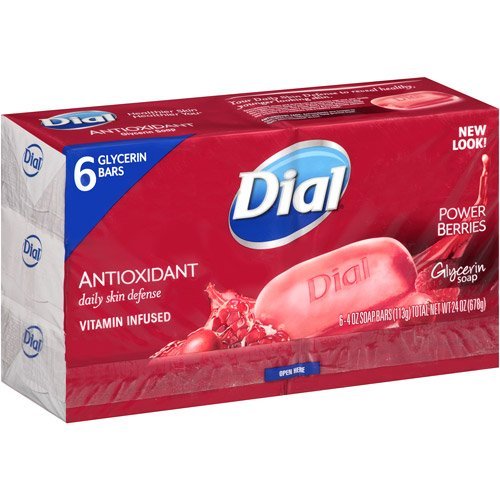 Dial Antioxidant Power Berries Glycerin Soap, 4 oz Bars, 12 Bars Total