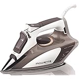 Rowenta DW5080 Focus Auto Shut Off 400-Hole Stainless Steel Soleplate Steam Iron,1700-Watt, Beige