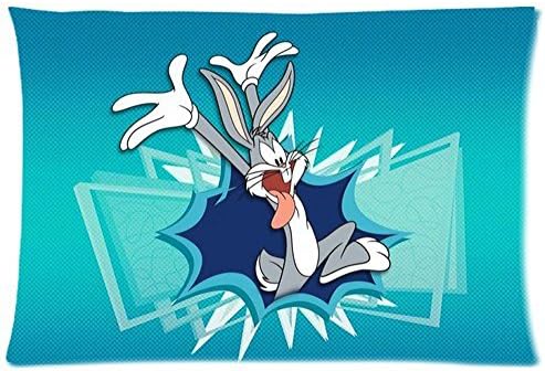 Ulive 2015 Newest Bugs Bunny Home Decoration Soft Office Waist Pillow Cases Best Christmas Gift 20X30 Inch 2 Sides