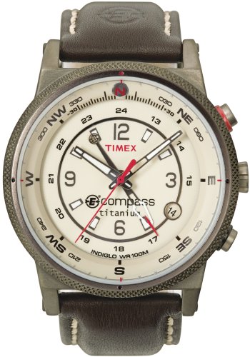 Timex Men's Expedition E-Compass Titanium Leather Watch #T49201