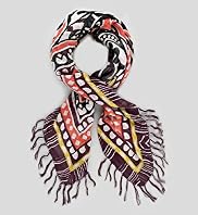 Lightweight Aztec Border Print Scarf